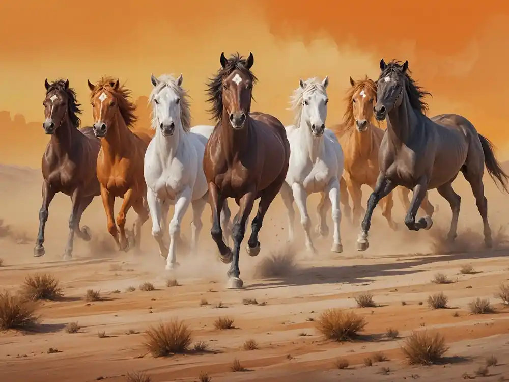 Horses In The Desert Hassle-Free Returns