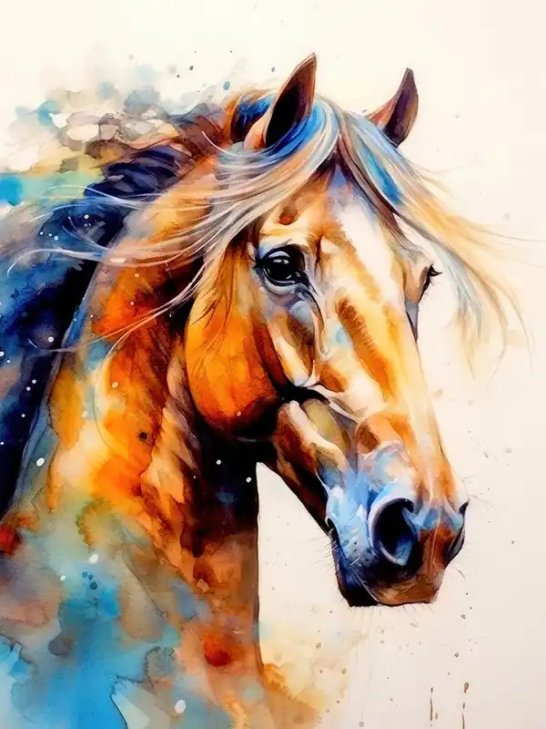 Latest Horse Watercolor Painting animal 1