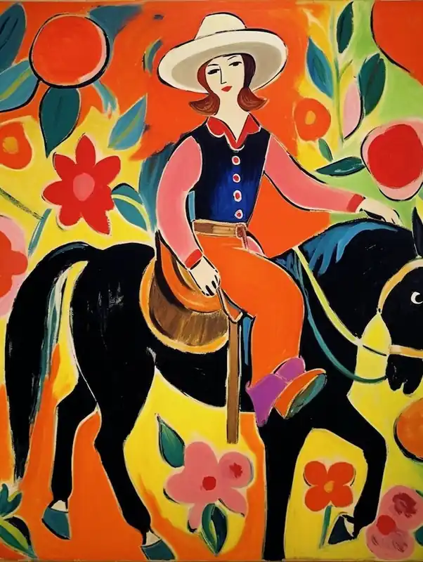 Matisse Inspired Cowgirl On Horse Price Cut