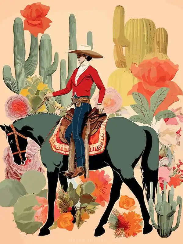 Free Returns Collage Of Cowgirl Cactus 7
