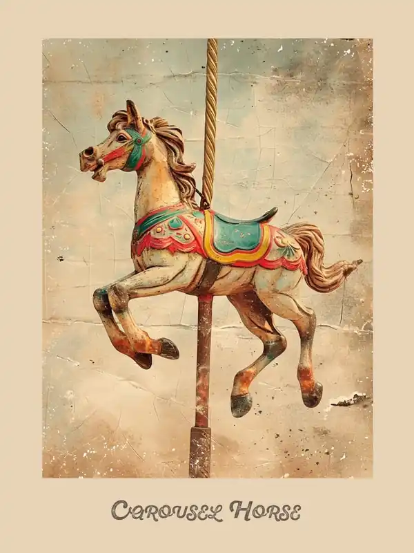Carousel Vintage Poster 2 Free Shipping