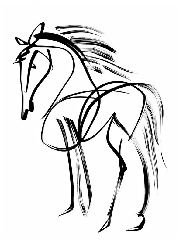 Premium B&W Horse