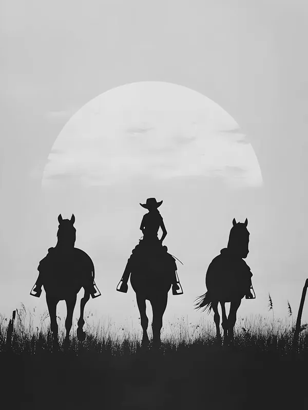 Special Discount Silhouette Of Cowboys 2
