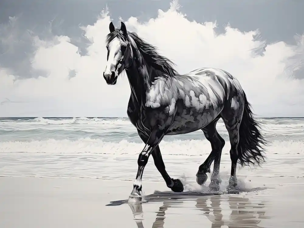 A Horse Oil Painting In Maldives Beaches, Maldives, Landscape 4 Hot Picks
