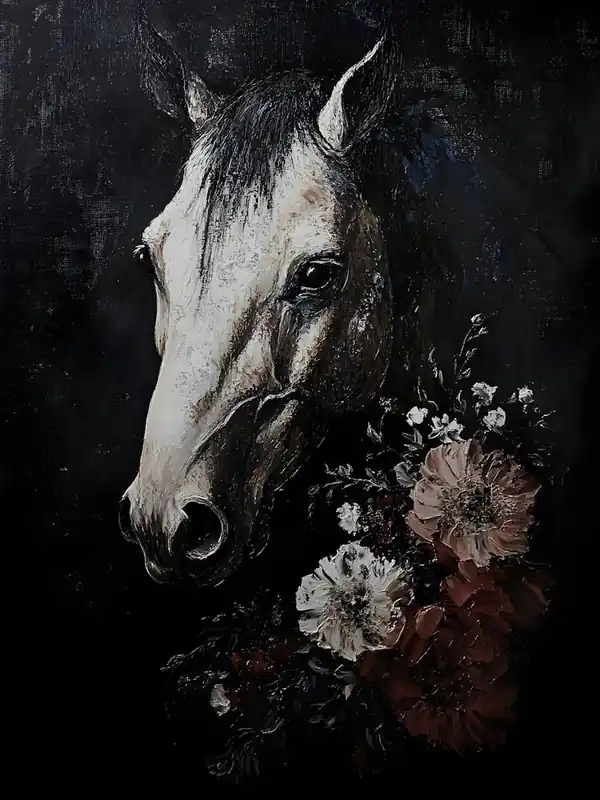 Certified Horse With Flowers