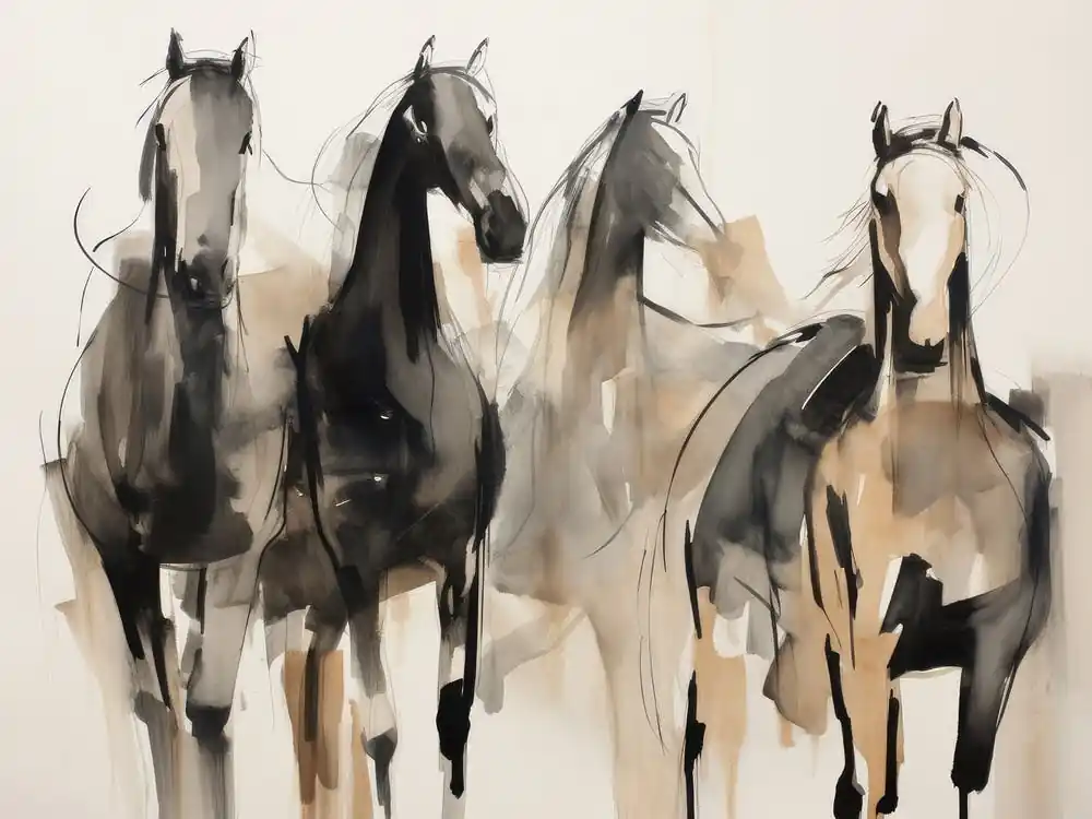 Weekend Sale Vintage Horse Sketch