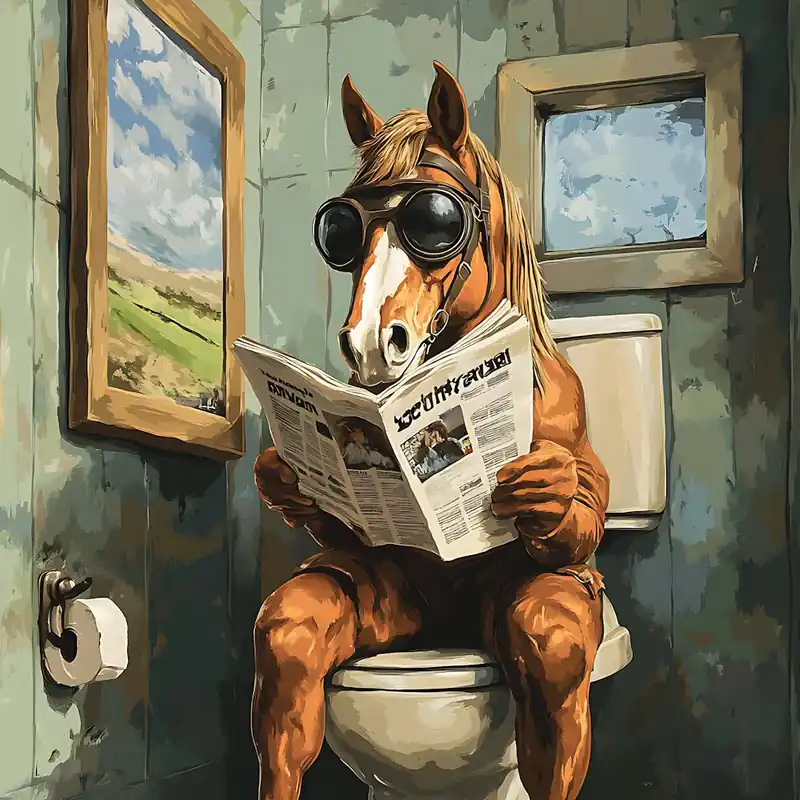 Clearance Horse Reading Newspaper 4