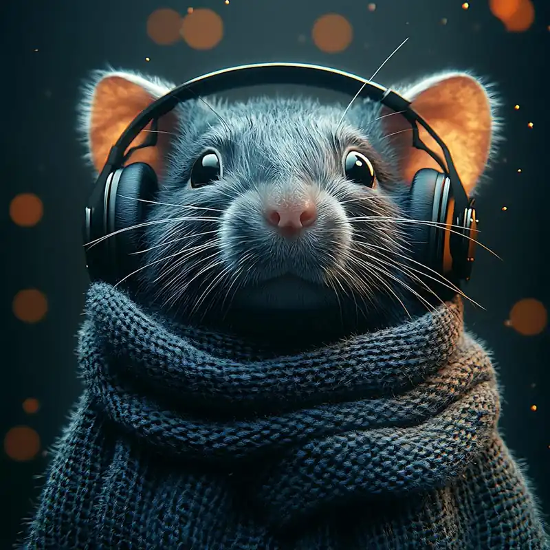 Cool Rat With Headphones 4 Worldwide Shipping