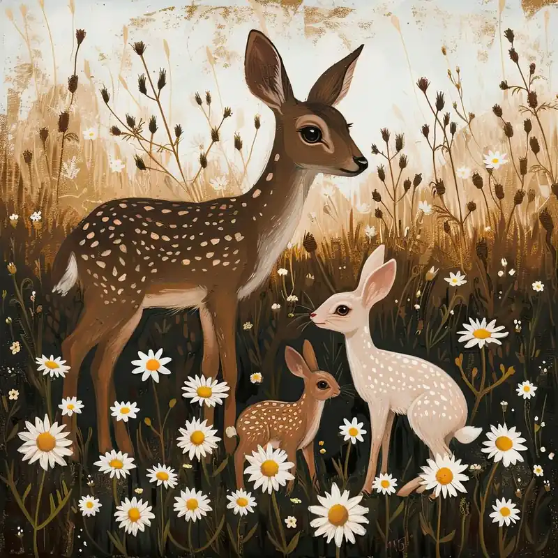 Deer And Rabbits Fairycore Painting 2 Place Order