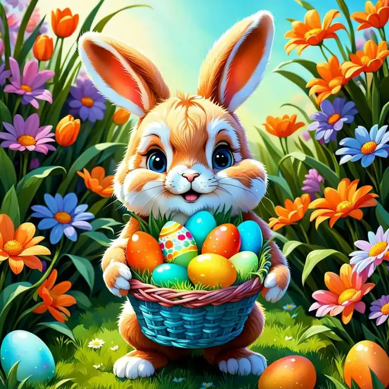 Easter Bunny With Basket Top Pick