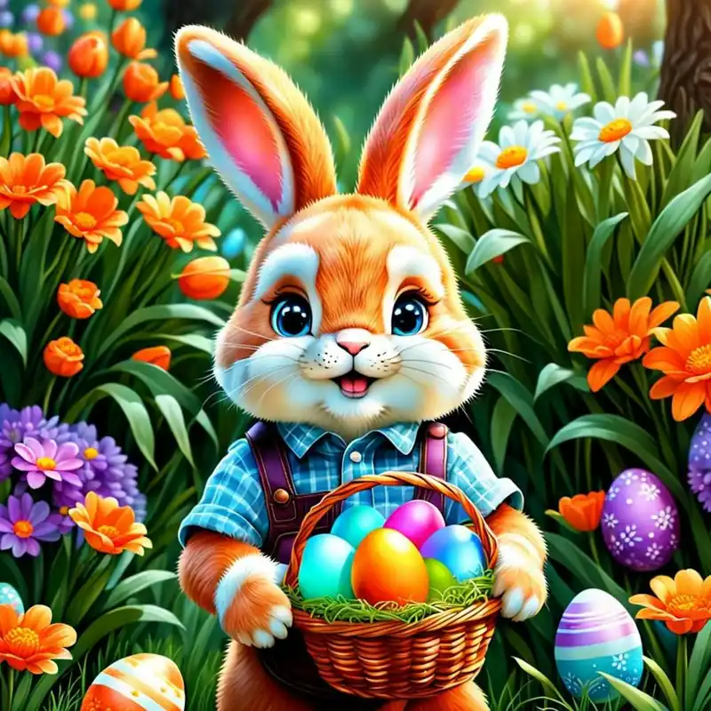 Bulk Order Easter Bunny With Basket Of Eggs