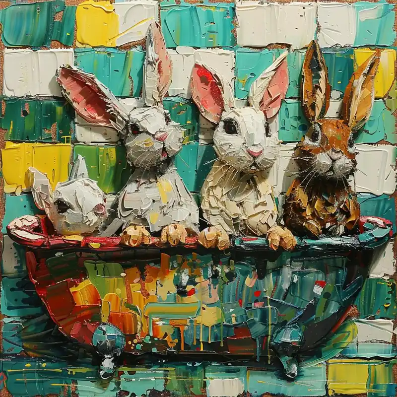 Rabbits In A Tub 2 Seasonal Sale