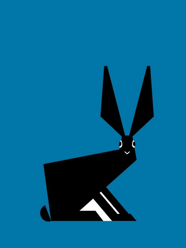Genuine Abstract Rabbit Blue