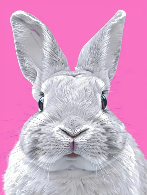 Wholesale Rabbit On Pink Background 2