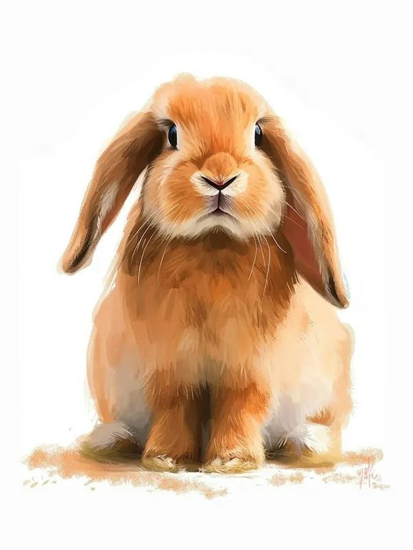 English Lop Rabbit Nursery Illustration 4 Holiday Sale