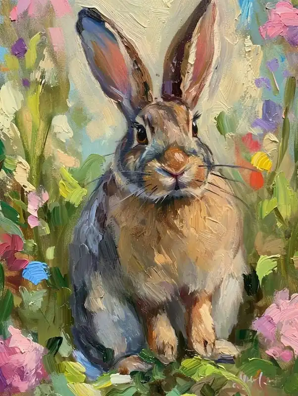 Low Price American Sable Rabbit Painting 1