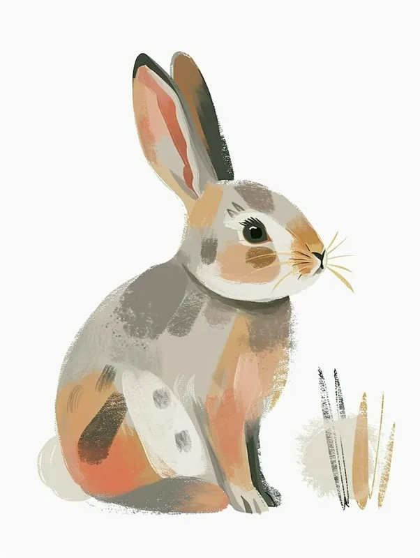 Luxury Argente Rabbit Kids Illustration 2