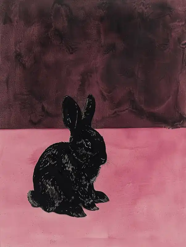 Rabbit On Pink Price Cut