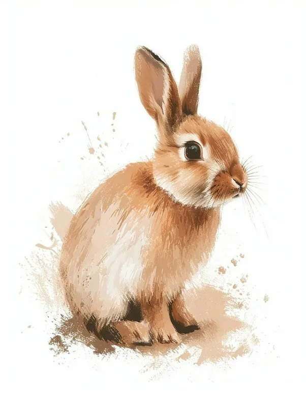Money Back Guarantee Mini Satin Rabbit Nursery Illustration 4