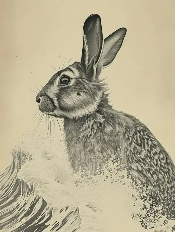 Hot Picks Jersey Wooly Rabbit Drawing 2