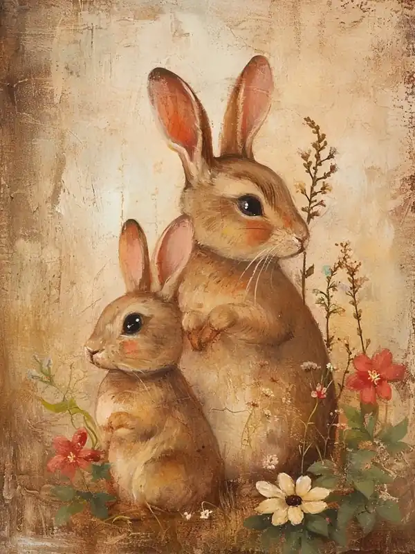 Big Sale Kitsch Bunny Illustration 2