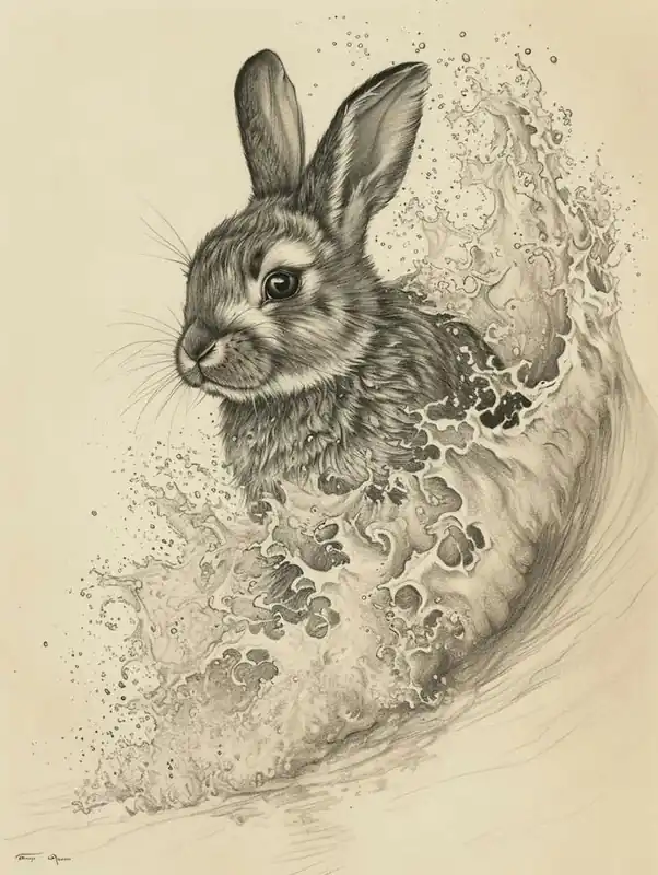 Last Chance Tans Rabbit Drawing 4