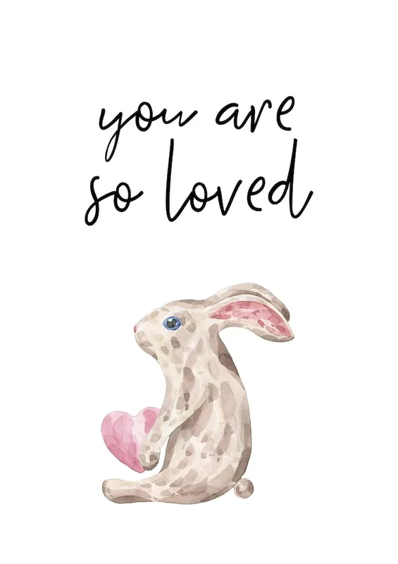 Genuine You Are So Loved Rabbit