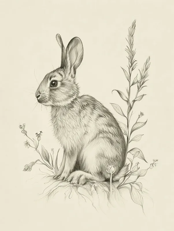 Cinnamon Rabbit Drawing 1 Hot Deal