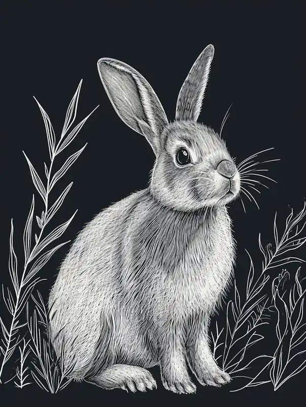 Netherland Dwarf Rabbit Minimalist Illustration 1 Get Yours