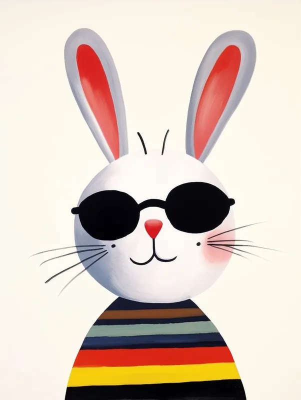 Little Rabbit 1 Wearing Sunglasses Crafted