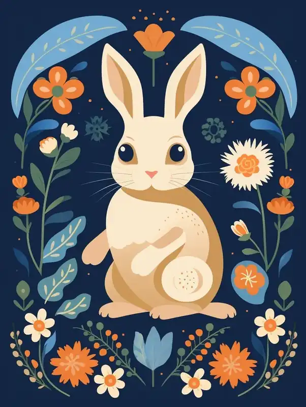 Warranty Included Baby Animal IllustrationRabbit 2