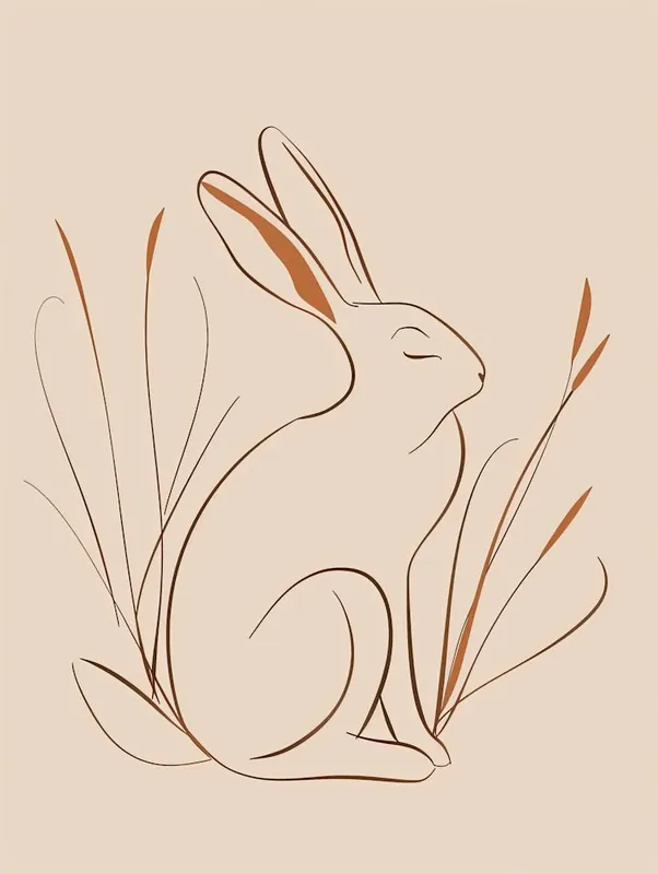 Rabbit - Boho, Line Art 3 Limited Offer