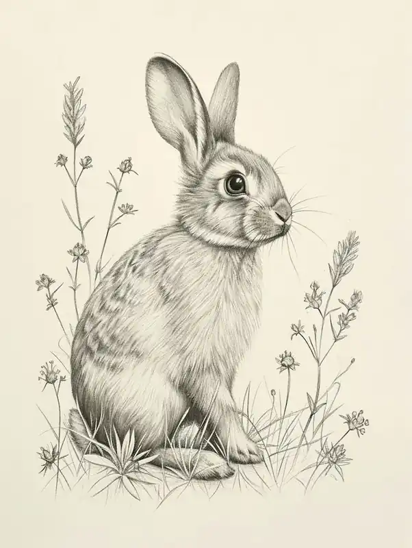Special Discount French Lop Rabbit Drawing 2