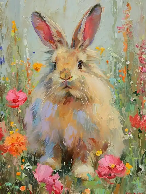 Hassle-Free Returns Chinchilla Rabbit Painting 4