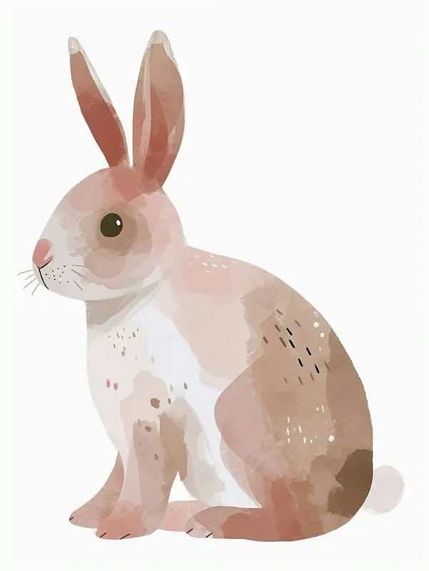 Blanc De Hotot Rabbit Kids Illustration 3 Factory Price
