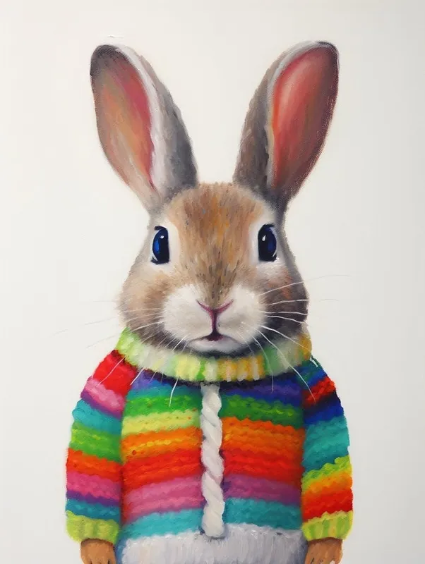 Baby Animal Wearing Sweater Rabbit 1 Place Order