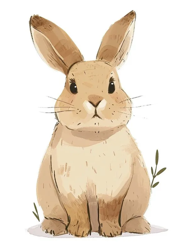English Lop Rabbit Kids Illustration 1 Original