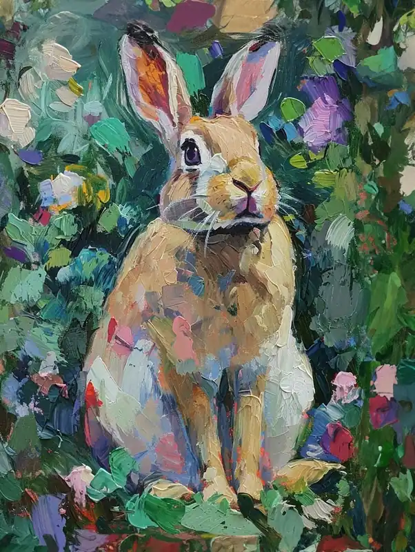 Tans Rabbit Painting 1 Clearance