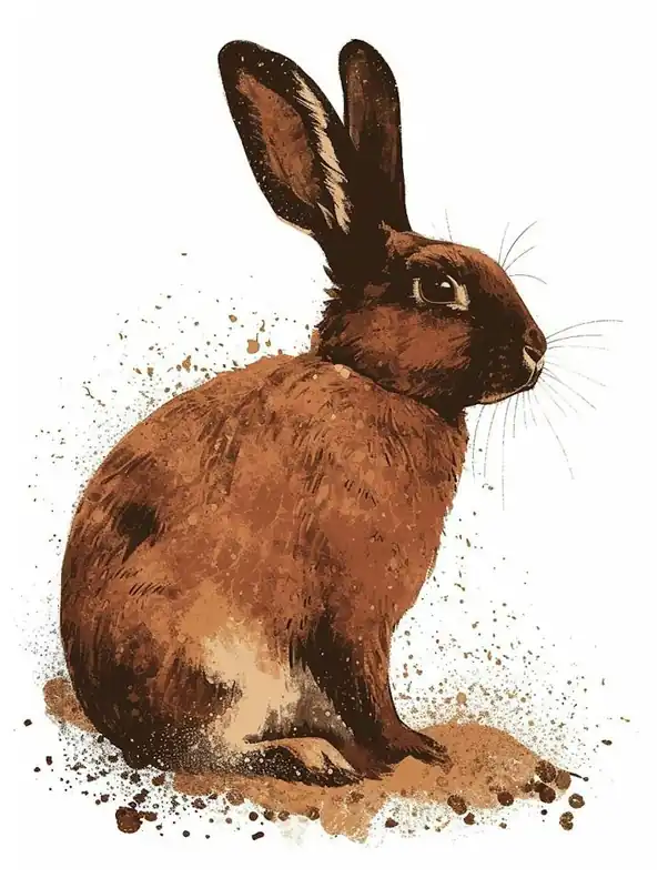 Markdown American Sable Rabbit Nursery Illustration 2
