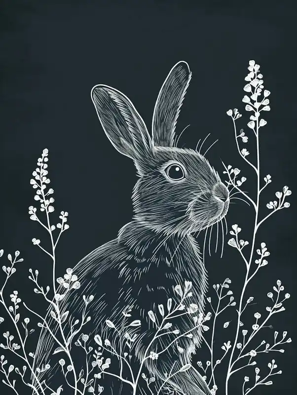 Buy Online Rhinelander Rabbit Minimalist Illustration 2