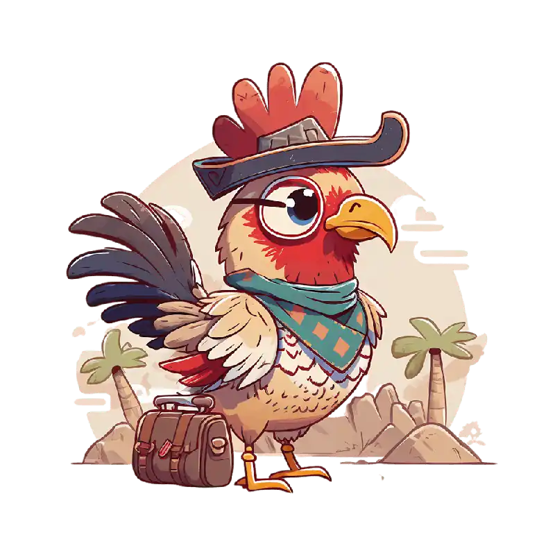 Rooster Chicken Cartoon Bird Instant Buy