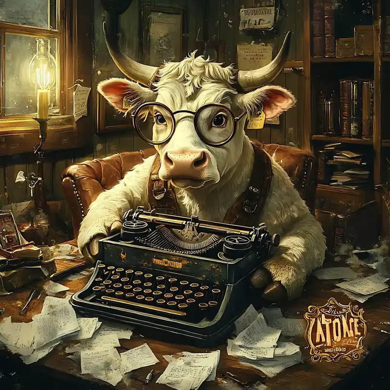Hot Picks Funny Cow Writer Vintage 13