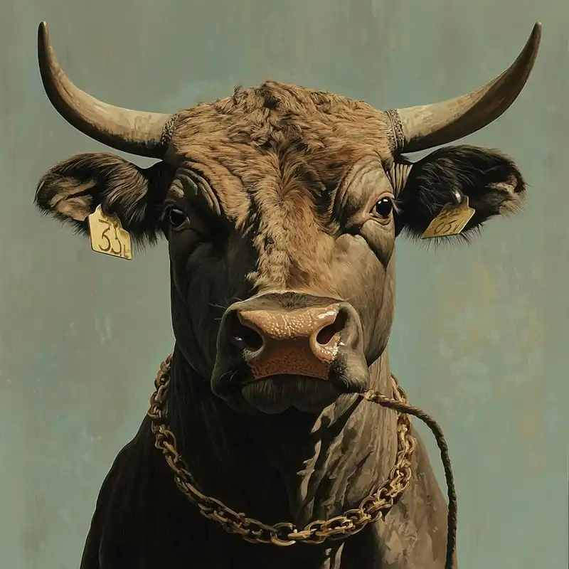 Bull With Chain Luxury