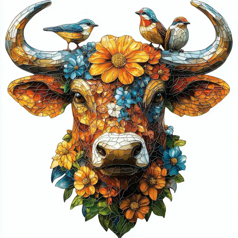 Reduced Price Mosaic Bull Head
