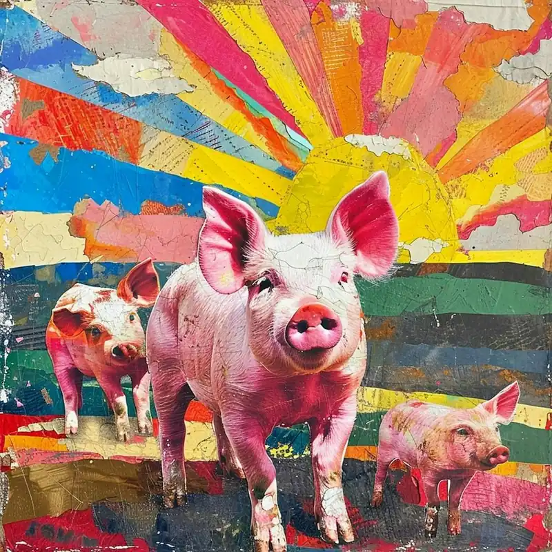 Rainbow Patchwork Pig Collage 1 Don’t Miss Out