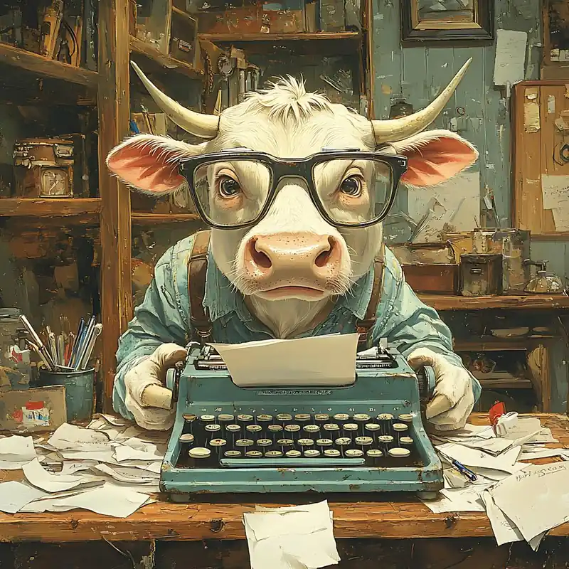 Funny Cow Writer Vintage 6 Today Only