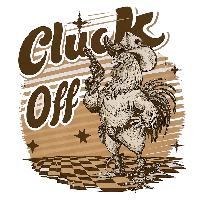 Rooster With Gun Genuine