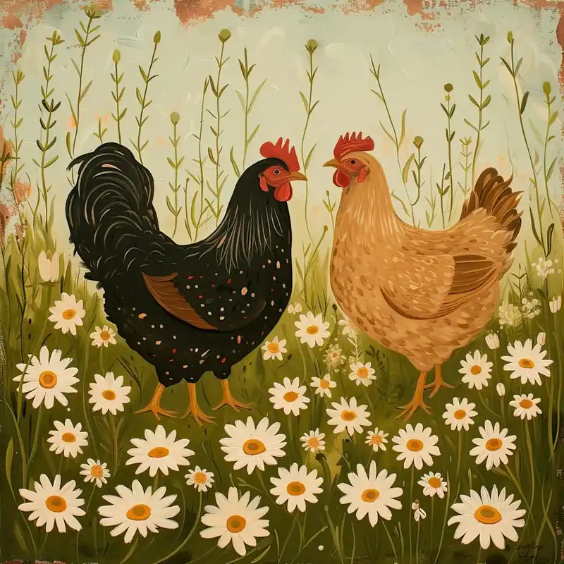 While Supplies Last Chickens Fairycore Painting 2