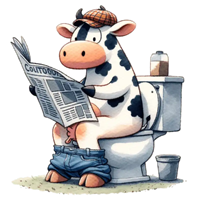 Cow Reading Newspaper Buy Direct