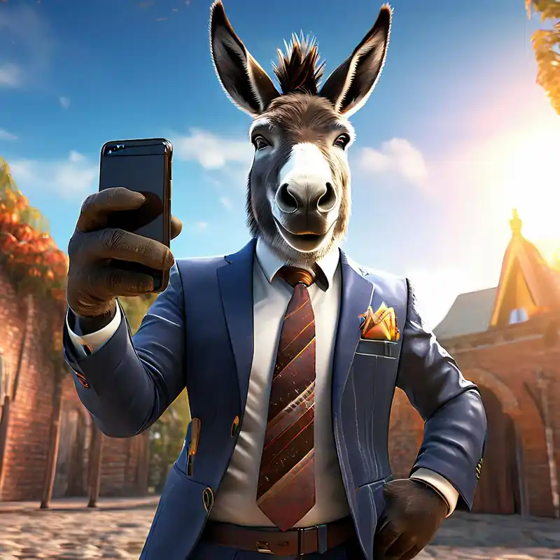 While Supplies Last Donkey taking a picture of himself